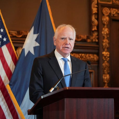 Minnesota Gov. Tim Walz in St. Paul on on Jan. 5, 2026.