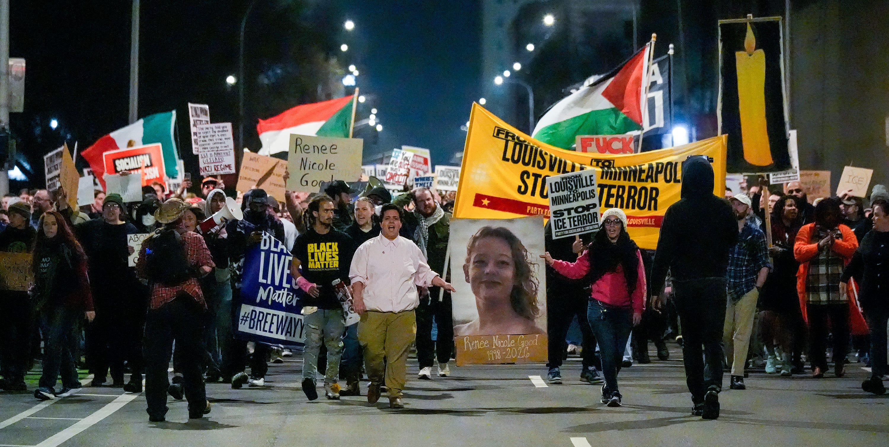 Louisville joins nationwide protests following Minneapolis ICE shooting