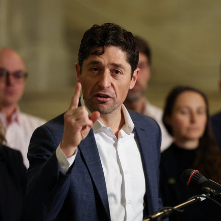 Minneapolis Mayor Jacob Frey speaks during a press conference following the fatal shooting of Renee Nicole Good by a U.S. Immigration and Customs Enforcement (ICE) agent in Minneapolis, Minnesota, U.S., January 9, 2026.