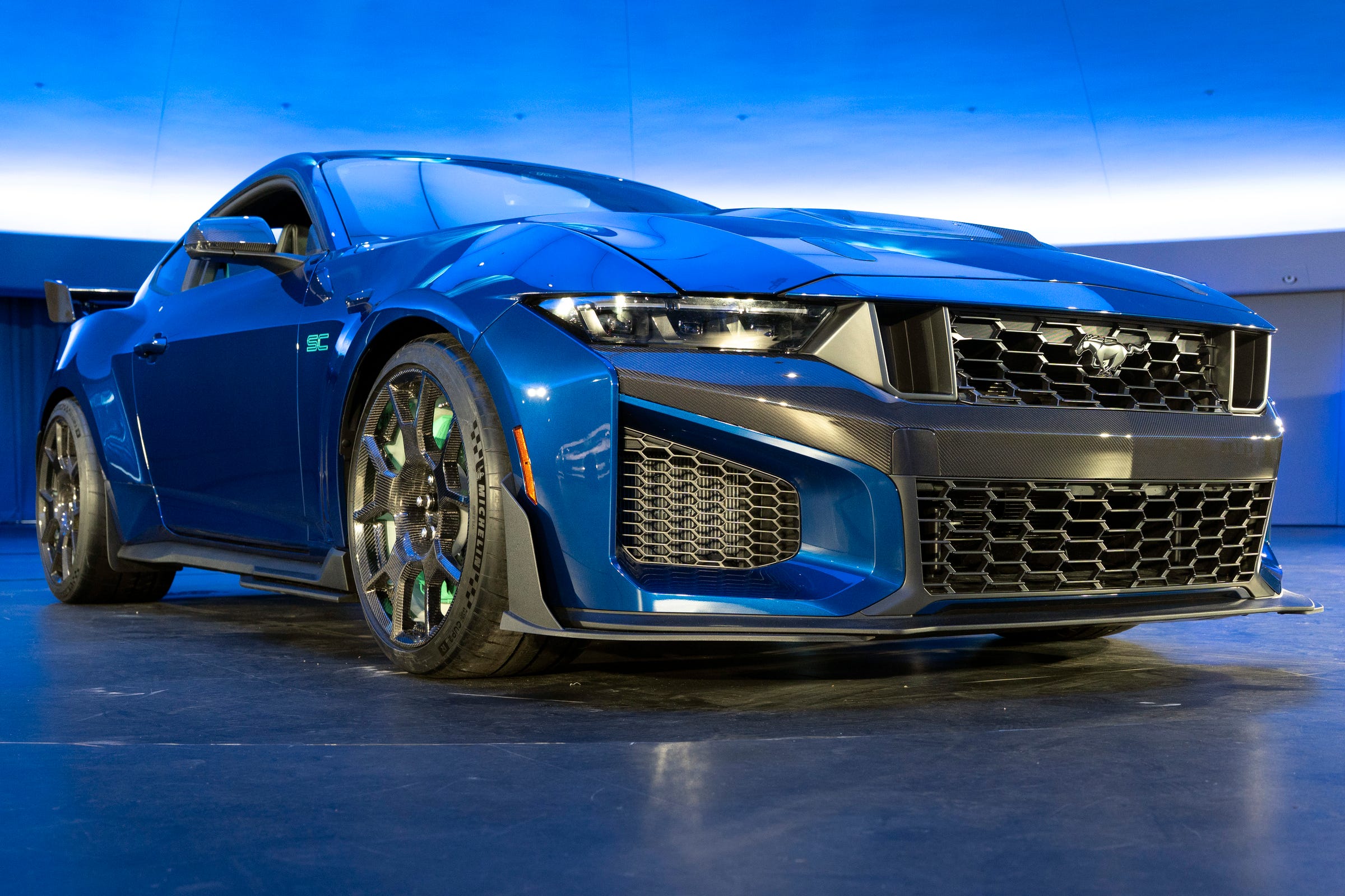 Ford Racing is bringing the Mustang Dark Horse SC to market, which brings racetrack technology to your driveway.