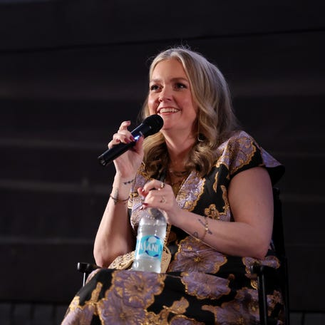 Colleen Hoover hosts a "Regretting You" fan screening at AMC NorthPark 15 on Sept. 26, 2025, in Dallas.