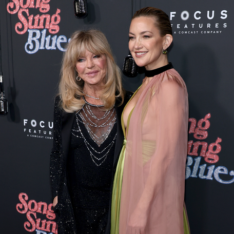 Goldie Hawn and daughter Kate Hudson at the premiere of "Song Sung Blue." The proud mom interviewed her daughter on Jan. 13 about the movie.