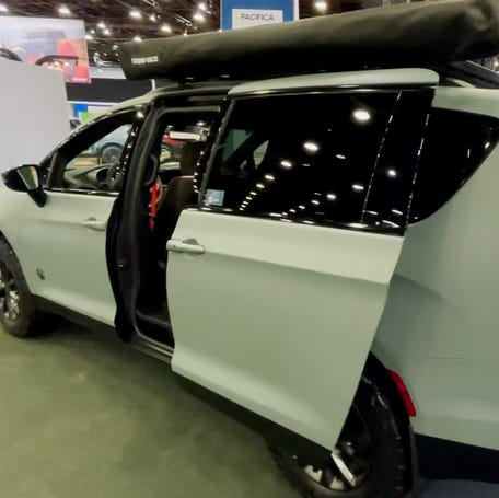 Chrysler's Pacifica Grizzly Peak minivan isn't available for purchase, but the concept model was on display at the 2026 Detroit Auto Show.