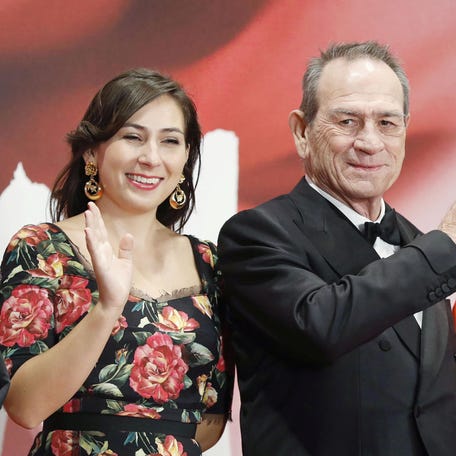 Victoria Jones stepped out with father Tommy Lee Jones at the Tokyo International Film Festival on Oct. 25, 2017.