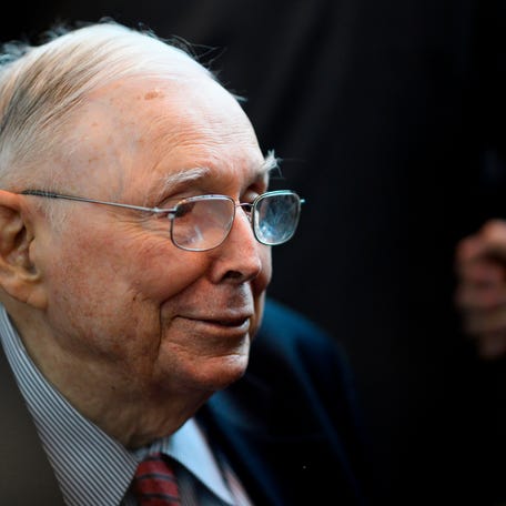 Vice Chairman of Berkshire Hathaway, Charlie Munger attends the annual Berkshire shareholders meeting in Omaha, Nebraska, May 3, 2019. (Photo by Johannes EISELE / AFP) (Photo credit should read JOHANNES EISELE/AFP via Getty Images)