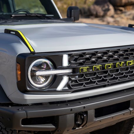 The 2027 Bronco RTR amps up the attitude with sharper styling, tougher suspension and RTR swagger built for weekend warriors who want real off‑road bite. Fox shocks will be available, along with 35-inch tires, antilag turbo technology and "Hyper Lime" accents.