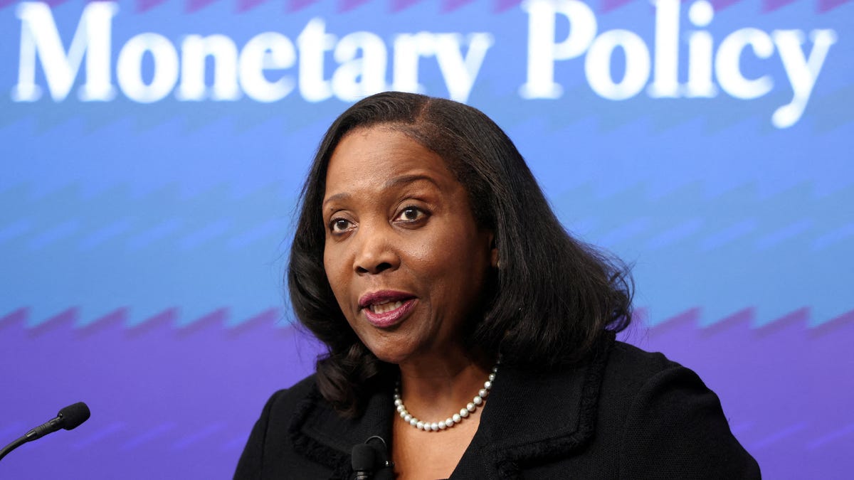 Federal Reserve Board Governor Lisa Cook speaks on "The Outlook for the Economy and Monetary Policy" at the Brookings Institution in Washington, D.C., U.S., November 3, 2025.