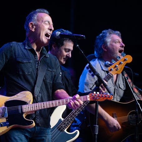 Bruce Springsteen performs with Willie Nile during the Light of Day Winterfest 2026 main event, 