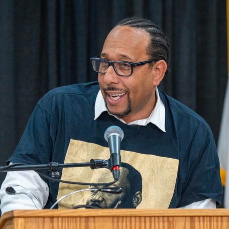 Worcester City Councilor-at-Large Khrystian King speaks during the 41st annual Worcester County Community Breakfast honoring Rev. Dr. Martin Luther King Jr. Jan. 19 at Assumption University.