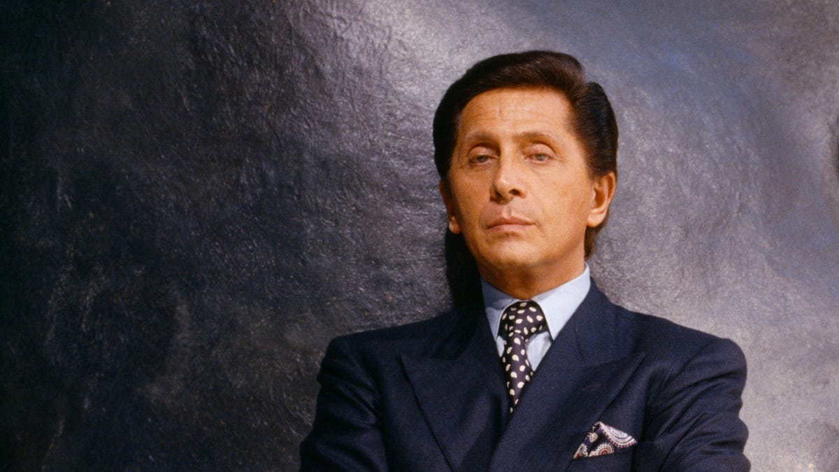 Italian fashion designer Valentino Garavani pictured in 1988. (Photo by Gianni GIANSANTI/Gamma-Rapho via Getty Images)