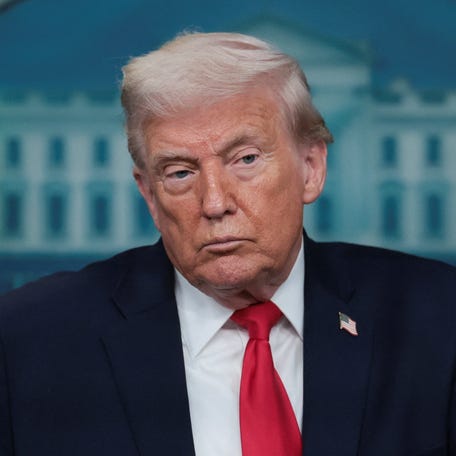 President Donald Trump speaks during a briefing at the White House in Washington, DC, on Jan. 20, 2026.