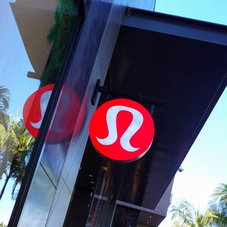 A Lululemon sign is seen at a shopping mall in San Diego, California, U.S., November, 23, 2022.
