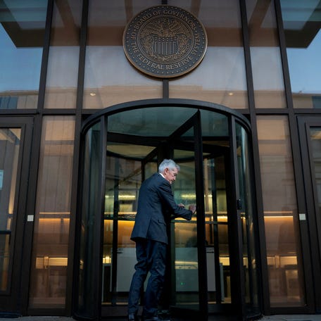 Federal Reserve Chair Jerome Powell arrives at the U.S. Federal Reserve in Washington, U.S., January 13, 2026. REUTERS/Nathan Howard