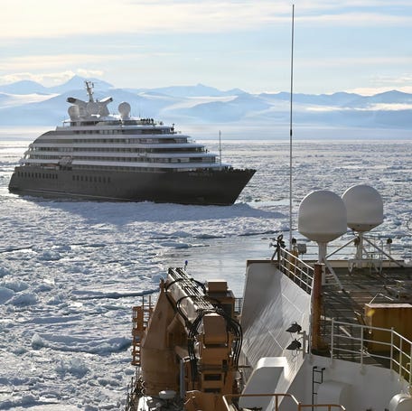 The U.S. Coast Guard assisted Scenic Eclipse II in Antarctic waters earlier this month.