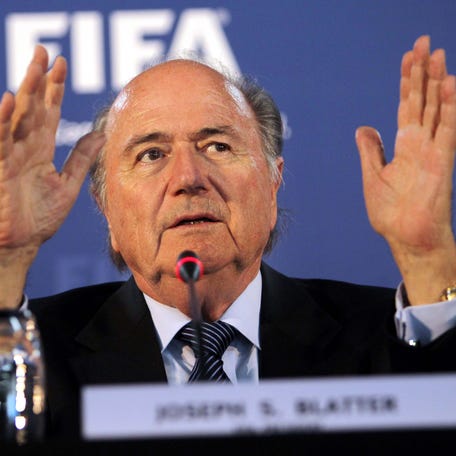 Then-FIFA president Joseph "Sepp" Blatter during a press conference in 2009.