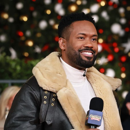Lawrence Jones speaks at the 6th Annual All-American Christmas Tree Lighting at Fox News Channel Studios on Nov. 21, 2025 in New York City.
