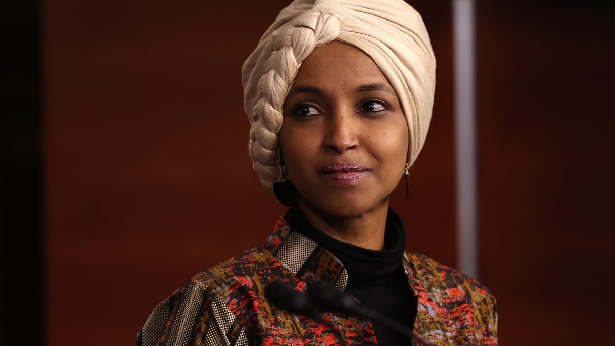 U.S. Rep. Ilhan Omar (D-MN) attends a press conference on committee assignments for the 118th U.S. Congress, at the U.S. Capitol Building on Jan. 25, 2023 in Washington, DC.   In 2019, Ilhan Omar became the first African refugee to serve in the U.S. House of Representatives, representing Minnesota's 5th Congressional District. See more of her career in politics here.