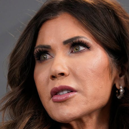 Homeland Security Secretary Kristi Noem holds a news conference in Washington, DC, on Jan. 24, 2026.