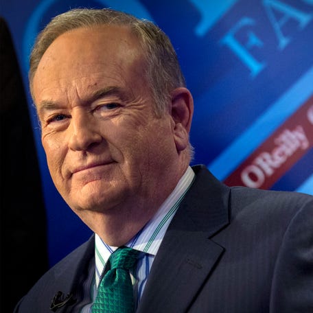 Bill O'Reilly, former host for the Fox News Channel, is photographed on the set of "The O'Reilly Factor" in New York on March 17, 2015.