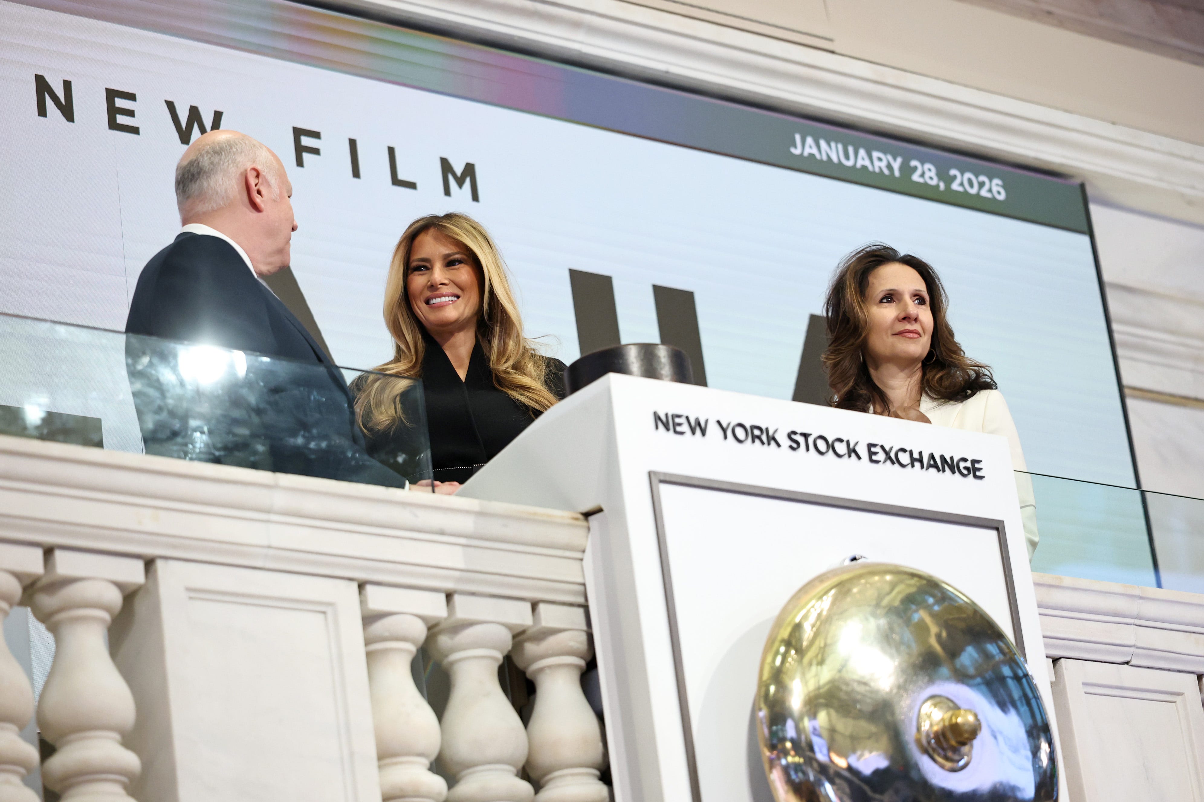 Melania Trump rings New York Stock Exchange bell before movie release
