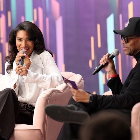 LOS ANGELES, CALIFORNIA - JANUARY 28: (L-R) Lola Young and Jimmy Jam speak onstage during Best New Artist Spotlight at GRAMMY House during the 68th GRAMMY Awards at Rolling Greens on January 28, 2026 in Los Angeles, California. (Photo by Matt Winkelmeyer/Getty Images for The Recording Academy)