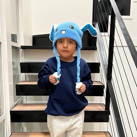 Liam Conejo Ramos, who was detained with his father by immigration officers during a raid in Minnesota and then taken to a detention center in Texas, is back at home after a judge ordered their release, in Columbia Heights, Minnesota, U.S., in this picture obtained from social media February 1, 2026.