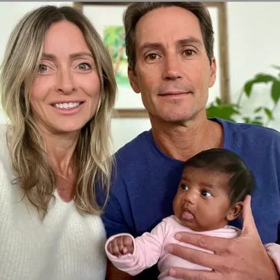 Tiffany Score and Steven Mills with their daught5er Shea, who was born Dec. 11, 2025.