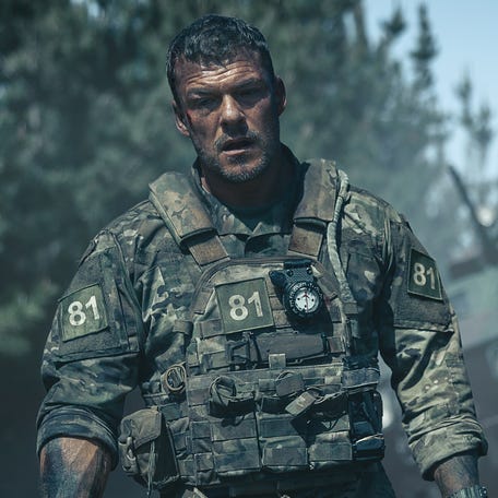 "Reacher" star Alan Ritchson plays a Ranger recruit who's faced with an otherworldly threat in the sci-fi action movie "War Machine."