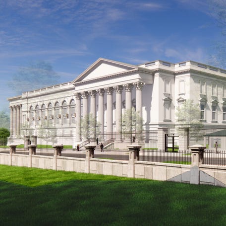 President Donald Trump released a new rendering of the East Wing on Truth Social Feb. 3, 2026.