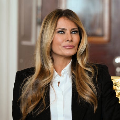 U.S. first lady Melania Trump looks on as she meets with freed American-Israeli couple Keith and Aviva Siegel (not pictured), who were abducted by Hamas on October 7, 2023, at the White House in Washington, D.C., U.S., February 4, 2026. REUTERS/Annabelle Gordon