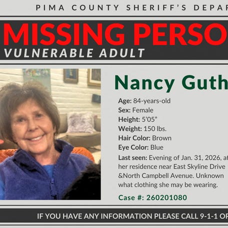 A notice circulated by the Pima County Sheriff's Office requests information on the disappearance of Nancy Guthrie, the 84-year-old mother of U.S. journalist and television host Savannah Guthrie, who went missing from her home in Tucson, Arizona , U.S. February 1, 2026. Pima County Sheriff's Office/Handout via REUTERS THIS IMAGE HAS BEEN SUPPLIED BY A THIRD PARTY