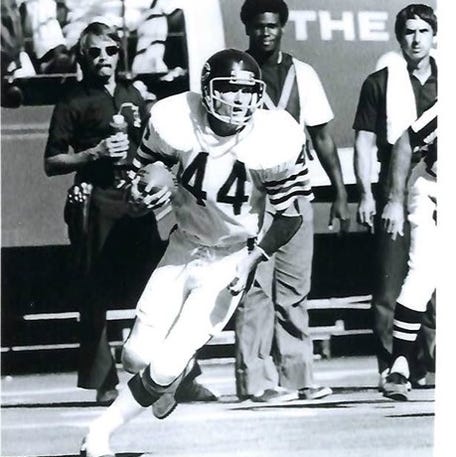 Terry Schmidt's NFL publicity photo from his playing days with the Bears.