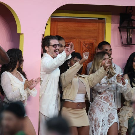 Pedro Pascal, Karol G and Cardi B were also onstage.