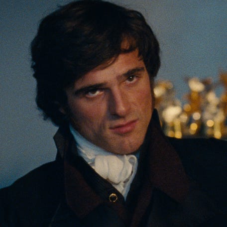 Heathcliff (Jacob Elordi) tries to make Cathy jealous in the doomed romance "Wuthering Heights."