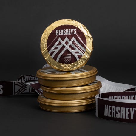 Photo of the Chocolate Olympic Medal set to go on sale.