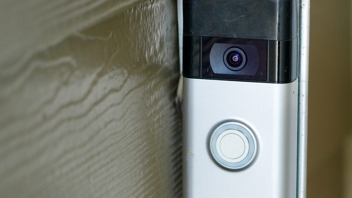 A Ring camera like this one can now be used to track lost dogs using the company's new "Search Party" feature, which some civil libertarians say raises significant privacy concerns.