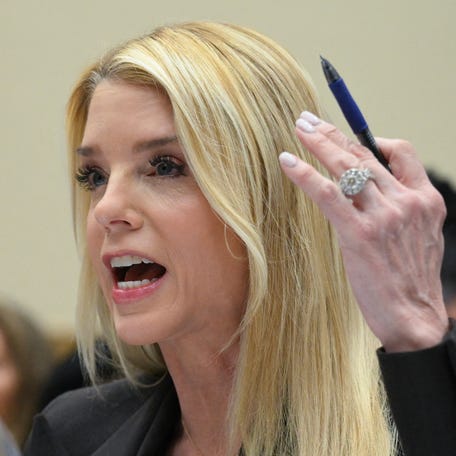 Attorney General Pam Bondi testifies at a House Judiciary Committee hearing in Washington, DC, on Feb. 11, 2026.