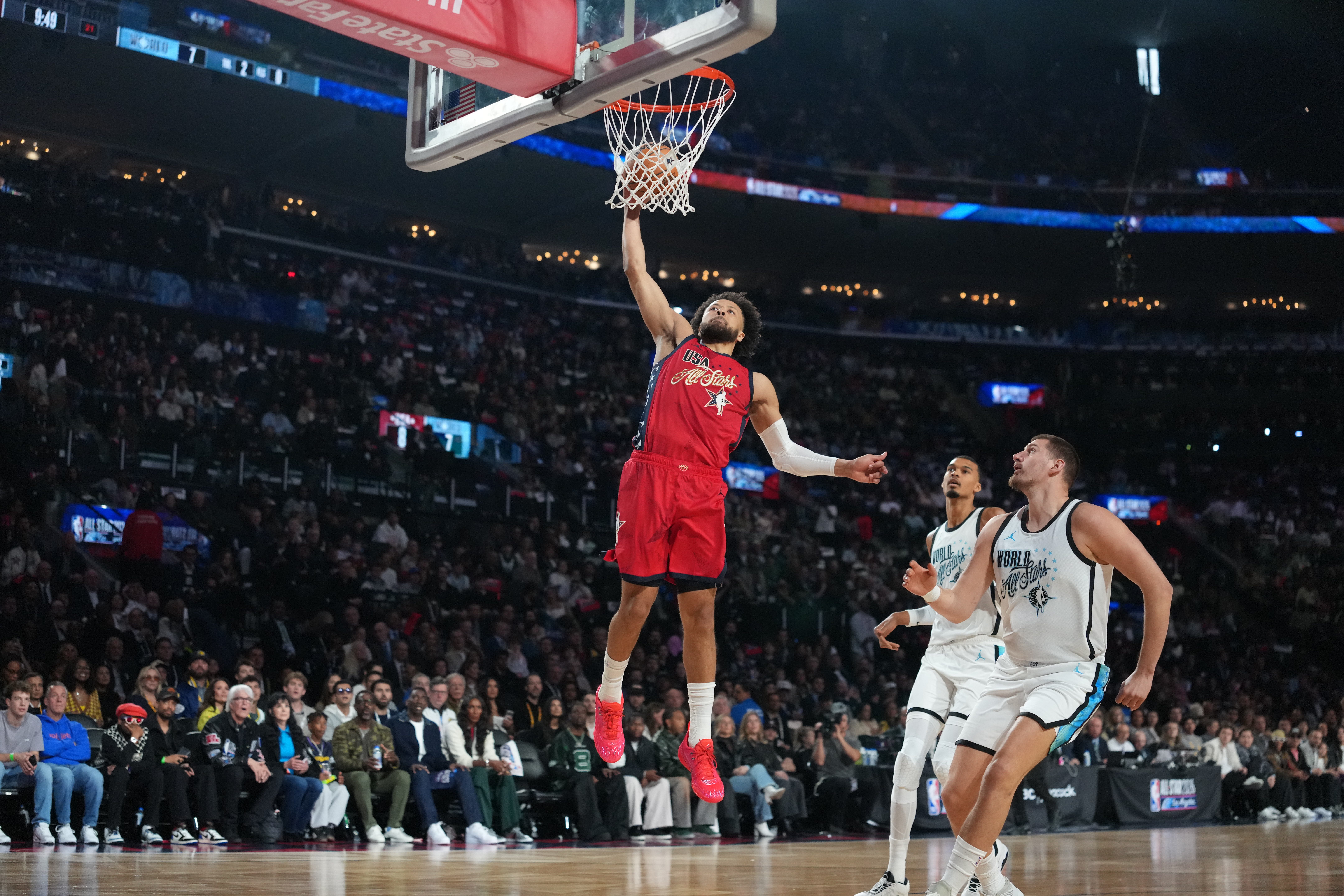 We tracked Cade Cunningham stats and highlights from the NBA All-Star Game, as well as Jalen Duren's highlights, as they represented Detroit Pistons.