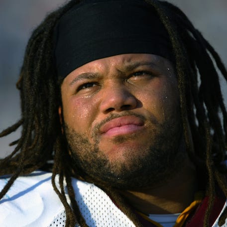 Lineman Tre Johnson of Washington during a game against the Jacksonville Jaguars on November 10, 2002 at Alltel Stadium in Jacksonville, Florida on Nov. 10, 2002.