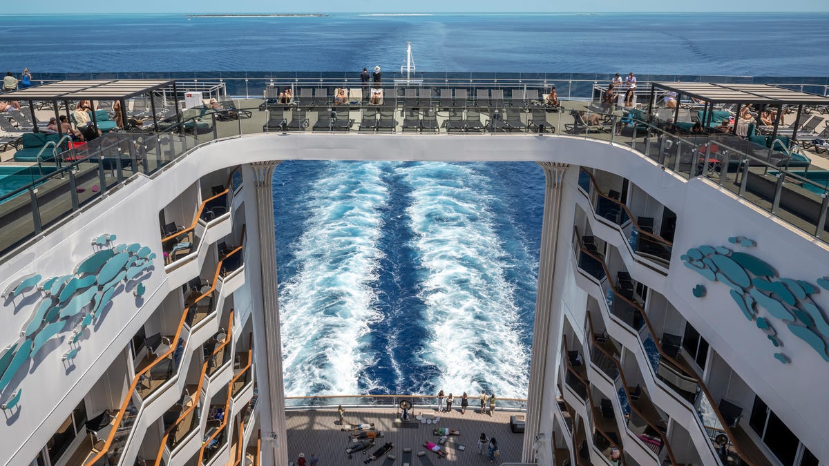 General view onboard MSC Cruises' new ship, MSC World America, on April 11, 2025, in Ocean Cay, Bahamas.