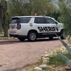 Pima County Sheriff deputy at Nancy Guthrie house Feb. 17, 2026.