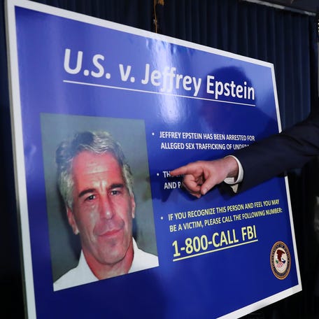 U.S. attorney Geoffrey Berman announces in New York on July 8, 2019, that financier Jeffrey Epstein, 66, was arrested and charged with sex trafficking of minors and conspiracy to commit sex trafficking of minors. That Aug. 10, Epstein was found unresponsive in his jail cell by an apparent suicide.