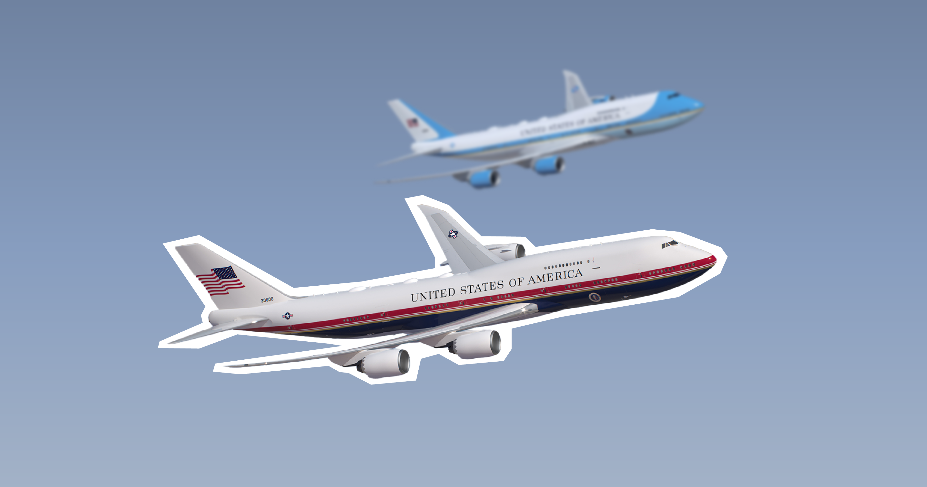 Air Force One gets new red, white, blue and gold paint job