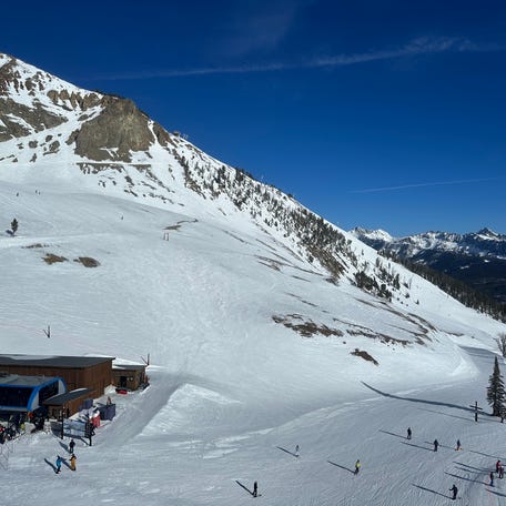 A partial view of the bowl and surrounding trails at Big Sky resort.