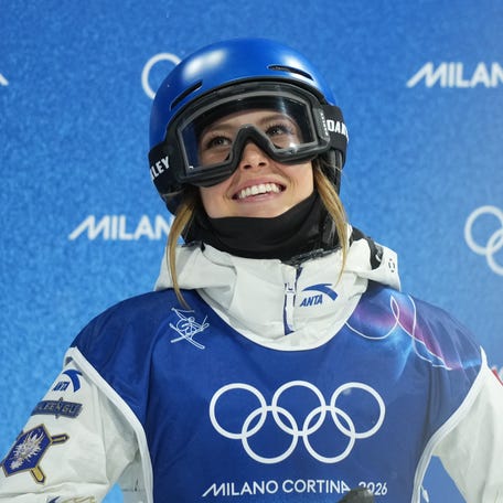 Eileen Gu lives in the United States but represents China in the Olympics.