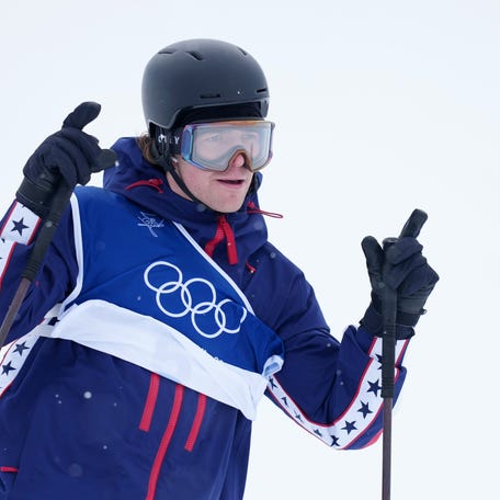 Team USA's Hunter Hess competes in the men's skiing halfpipe qualification of the 2026 Milano Cortina Olympic Winter Games at Livigno Snow Park on Feb 20, 2026 in Livigno, Italy.