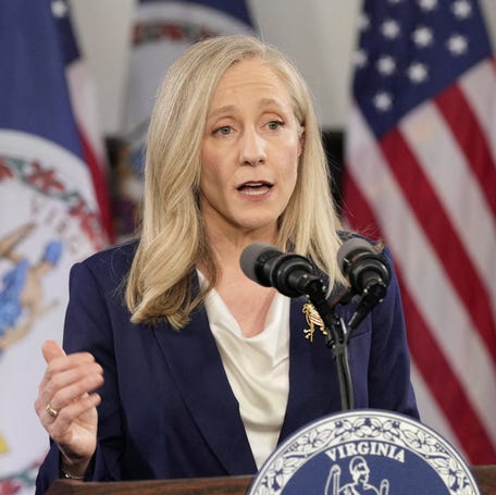 Virginia Gov. Abigail Spanberger delivers the Democratic response in Williamsburg to President Donald Trump's State of the Union address on Feb. 24, 2026.