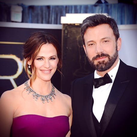 Jennifer Garner and Ben Affleck arrive at the Oscars on Feb. 24, 2013, in Hollywood, California.
