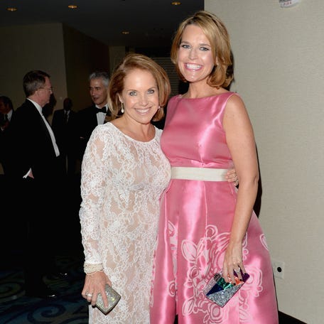 Katie Couric, left, and Savannah Guthrie attend the Yahoo News/ABCNews Pre-White House Correspondents' dinner reception at Washington Hilton in Washington, D.C., on May 3, 2014.