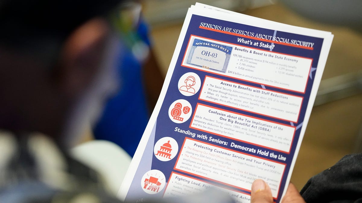 Seniors listen during a community conversation with U.S. Rep. Joyce Beatty, D-Columbus, at the Fran Ryan Center about the threats to Social Security on Aug. 11, 2025.